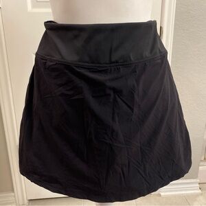 Mono B Micro-Perforated Ruffle Back Skort Black Size Small Tennis Active